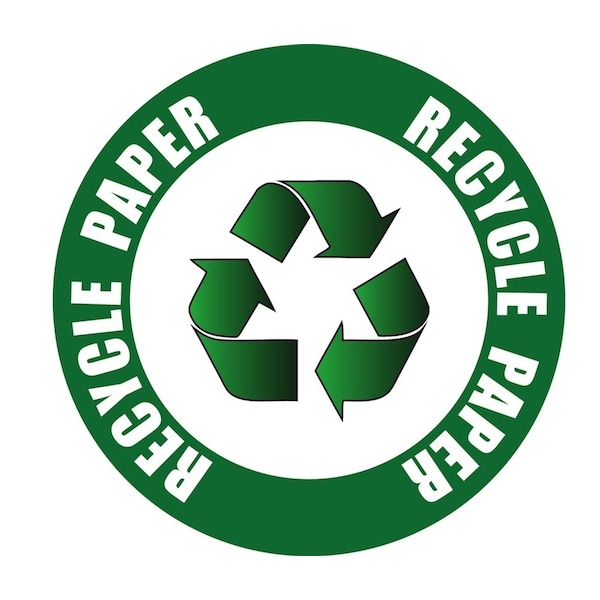 Recycle Paper Sign 12in Diameter Non Slip Floor Sign